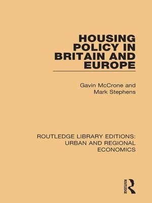 cover image of Housing Policy in Britain and Europe